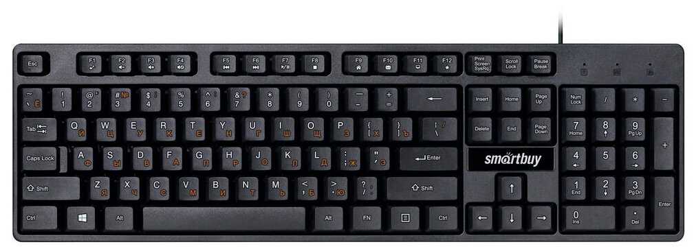 Клавиатура проводная мультимедийная Smartbuy ONE 237 USB черная (SBK-237-K)