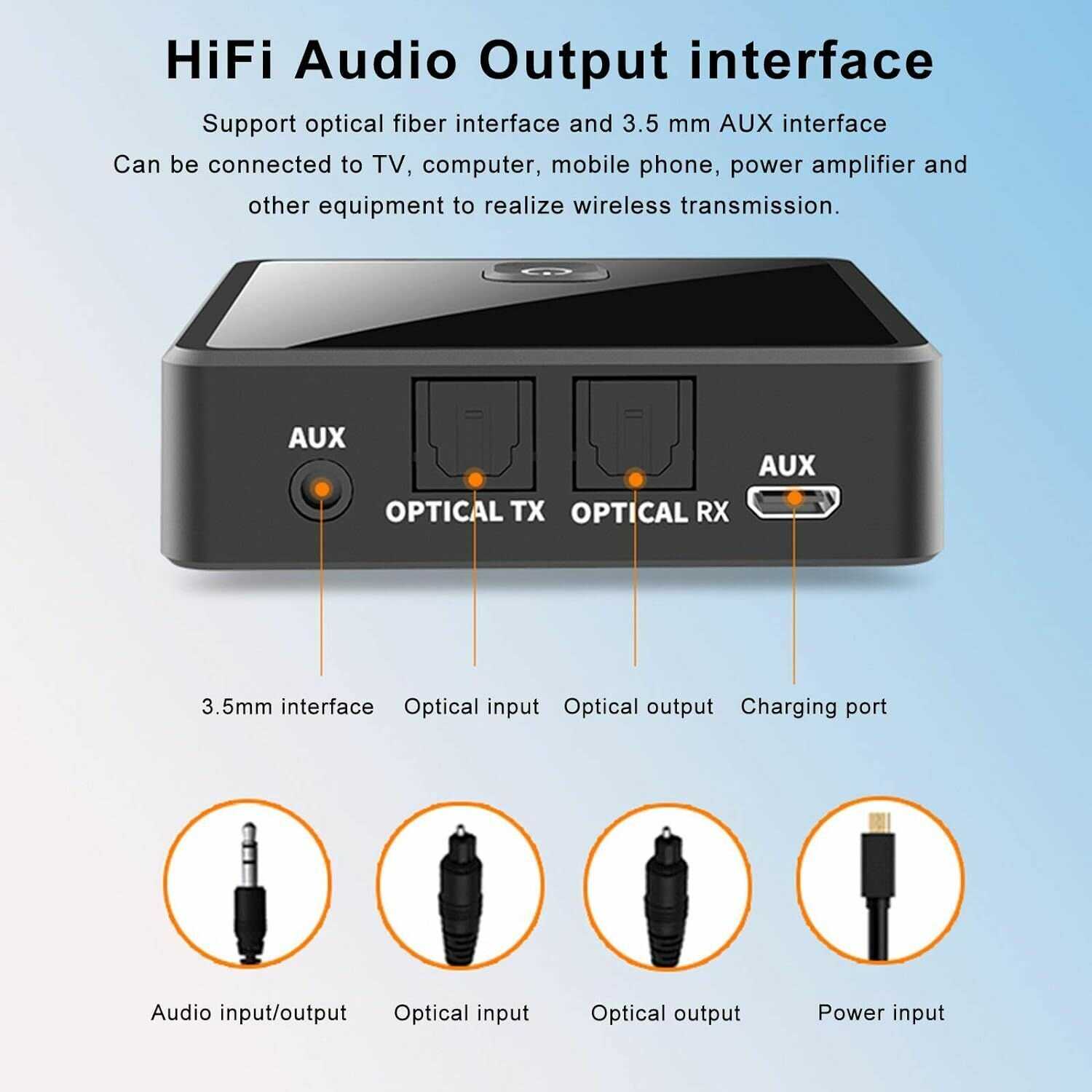 Передатчик-приемник Bluetooth Передатчик-приемник Bluetooth (spdif-Toslink + 3,5 мм jack) фотография 2