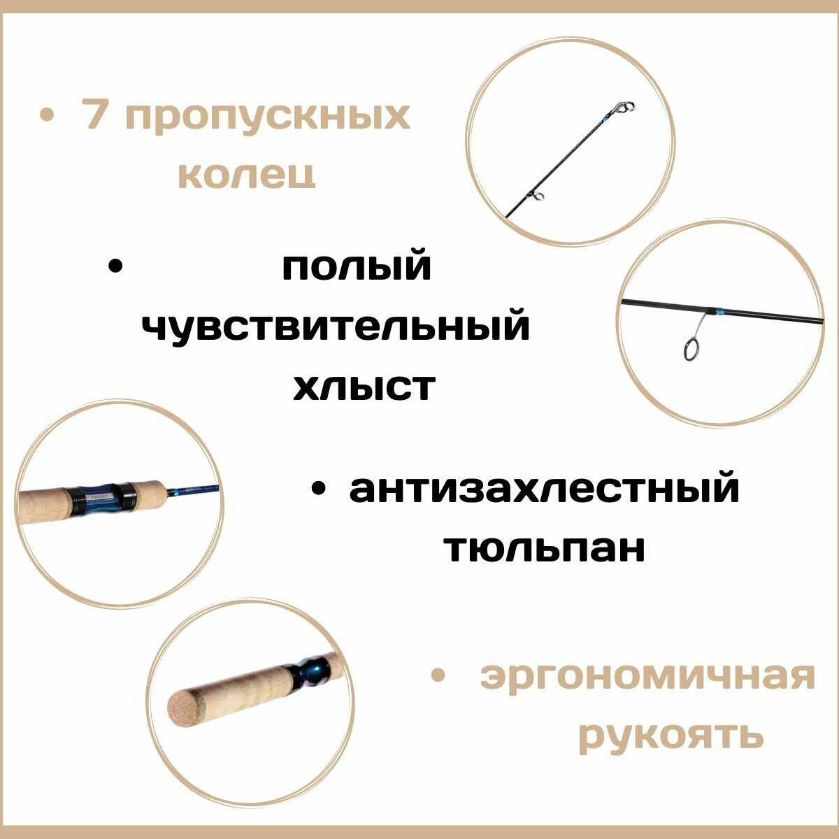 Спиннинг Zemex VIPER Trout 602XUL (1.83м 0.3-3.5гр) фотография 32