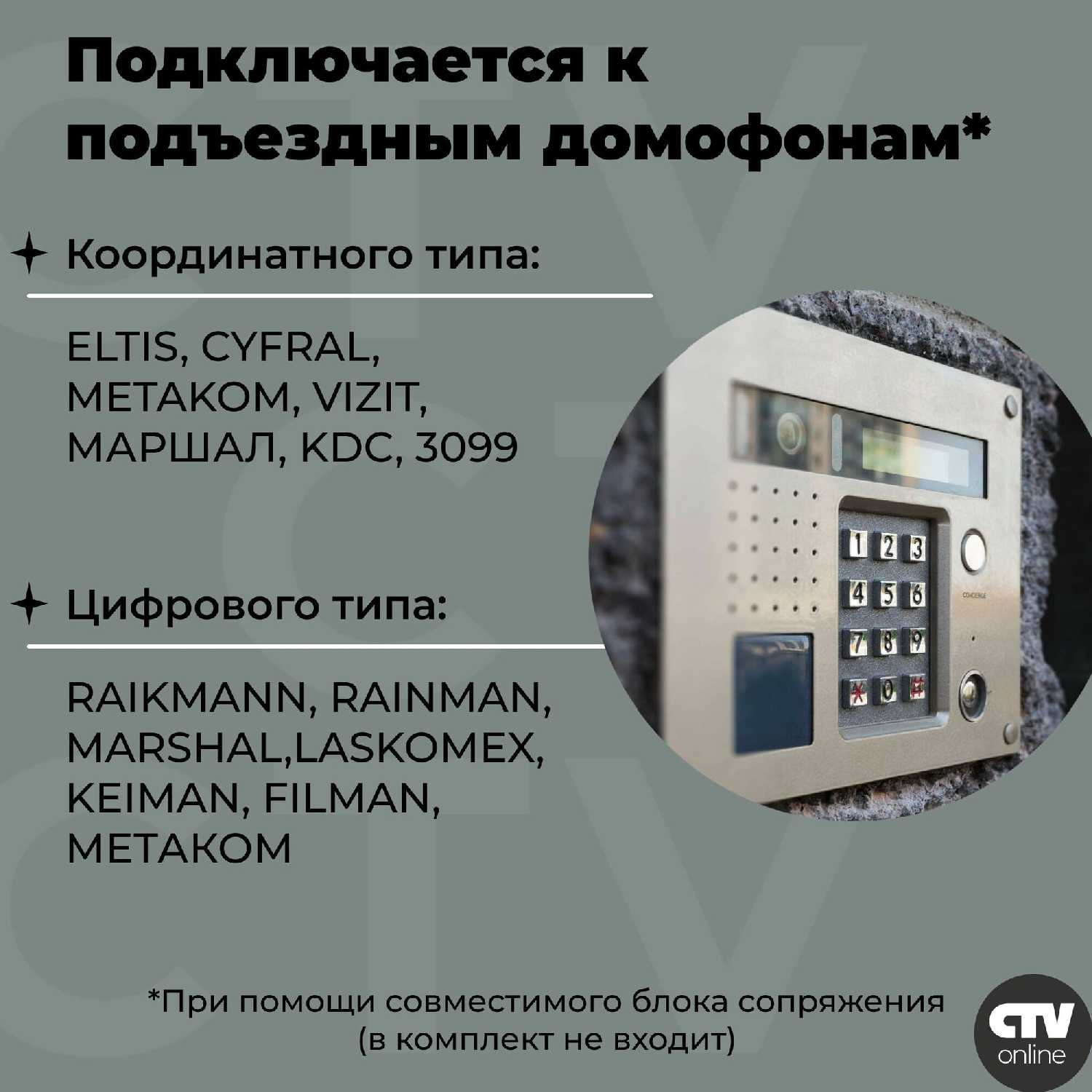 CTV Монитор видеодомофона с Wi-Fi (M5700) фотография 6
