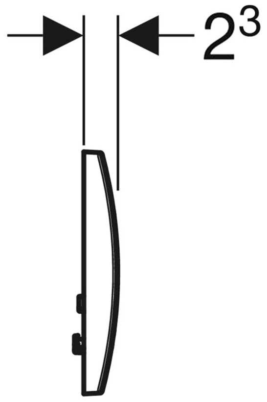 Смывная клавиша Geberit Delta01 двойной смыв (115.107.46.1) фотография 3