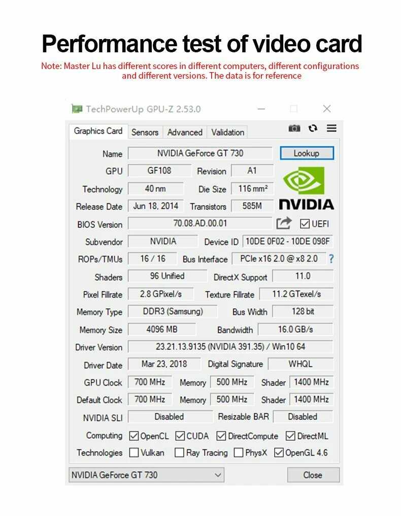 Видеокарта JINGSHA GeForce GT730 4 ГБ фотография 14