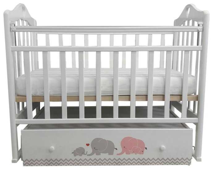 Кроватка byTWINZ Зайки, классическая, поперечный маятник фотография 1