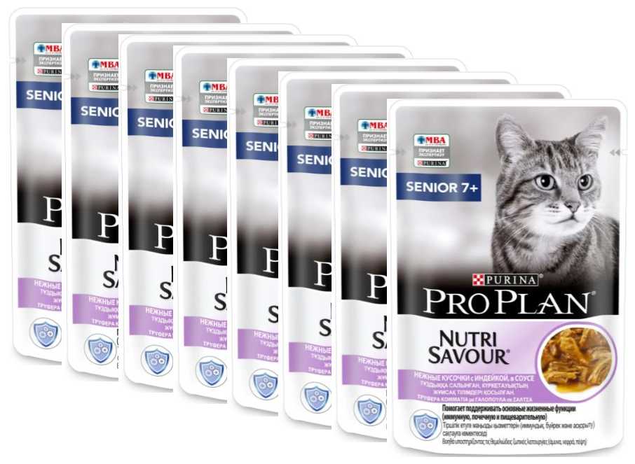 Корм для пожилых кошек старше 7 лет Pro Plan Nutri savour (с индейкой) фотография 2