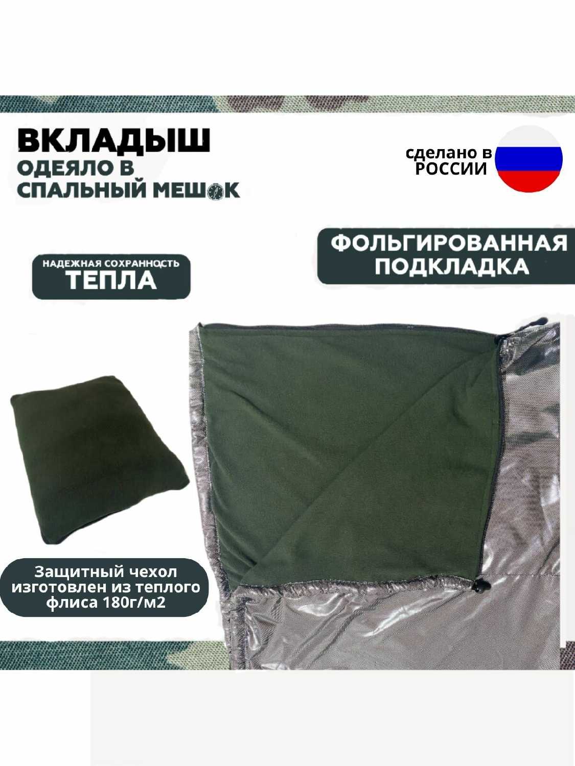 Флисовый вкладыш в спальный мешок Everena Флисовый вкладыш в спальный мешок (190_75) фотография 15