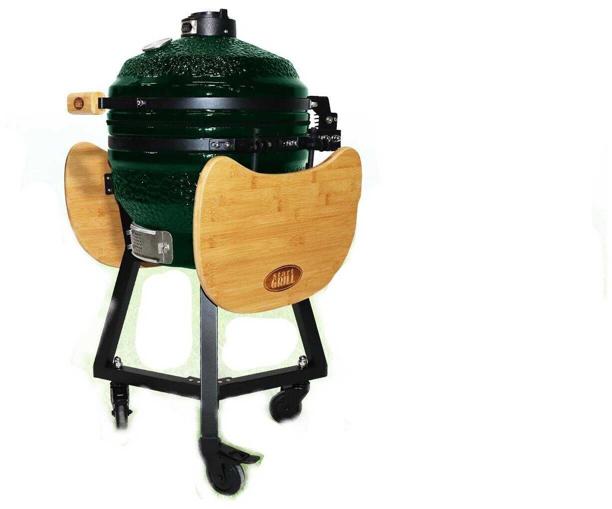 Керамический гриль-барбекю 16 дюйма (зеленый) (39,8 см) фотография 3