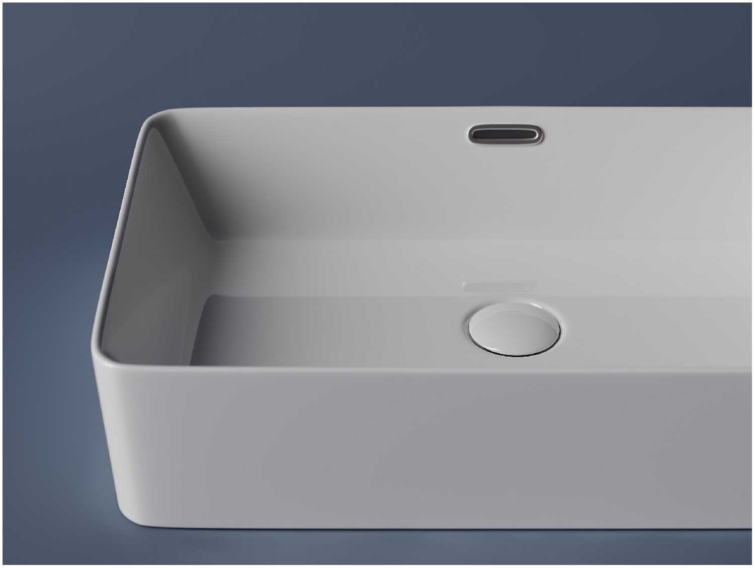 Накладная раковина Ceramica Nova Element CN5025 прямоугольная с переливом 60х38 фотография 3