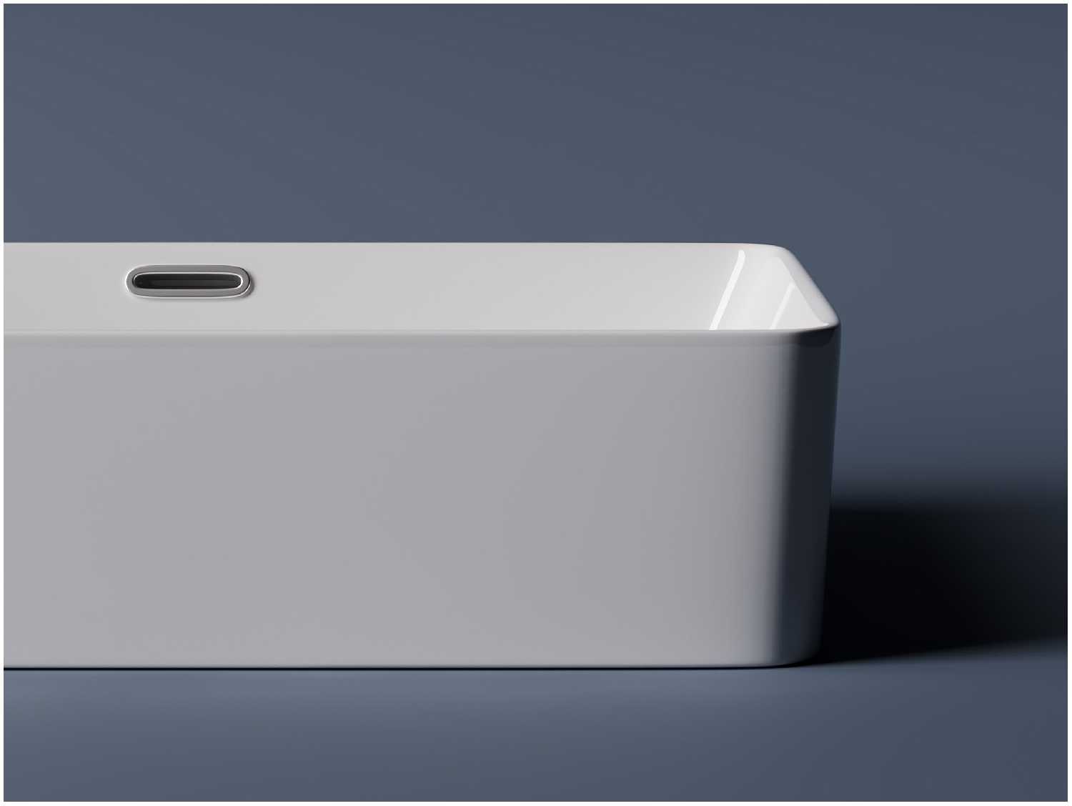Накладная раковина Ceramica Nova Element CN5025 прямоугольная с переливом 60х38 фотография 4
