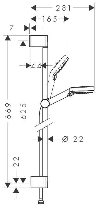 Душевой гарнитур hansgrohe Crometta Vario Green 26555400, хром фотография 1