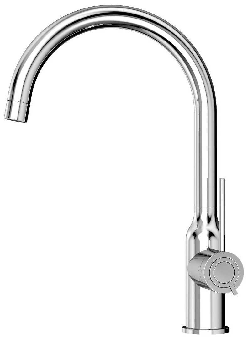 Смеситель для кухни (мойки) Elghansa 56B2013 однорычажный с поворотным изливом, нержавеющая сталь, хром фотография 1