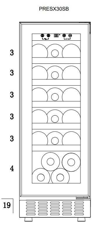 Встраиваемый винный шкаф TEMPTECH PRESX30DB фотография 7