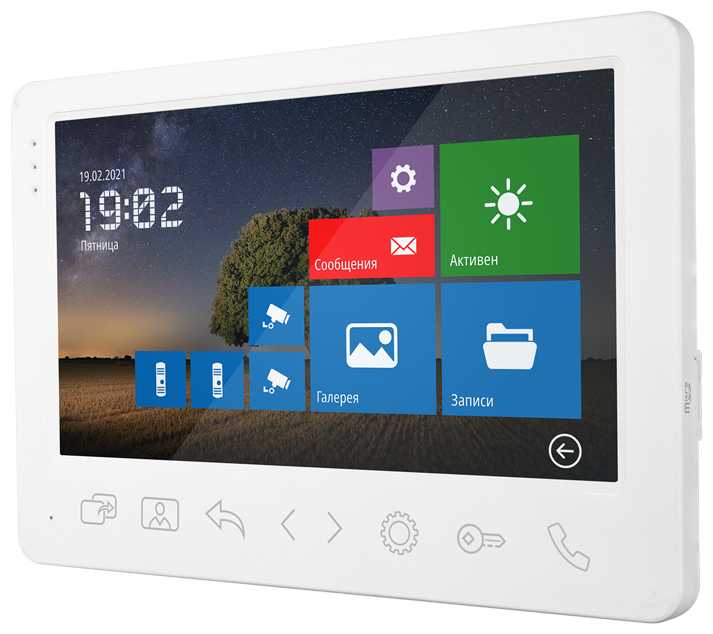 Full HD видеодомофон для дома, офиса, квартиры Novihome WHITE SURFACE 7 FHD. Запись фото и видео, совместим с подъездным домофоном фотография 2