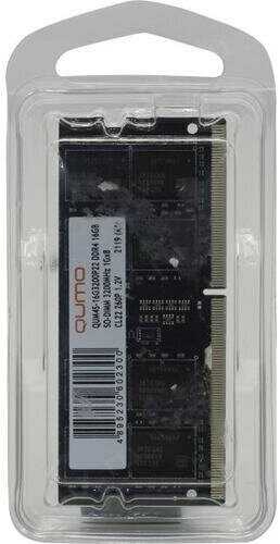 Оперативная память Qumo 32 ГБ DDR4 SODIMM (QUM4S-32G3200N22) фотография 4