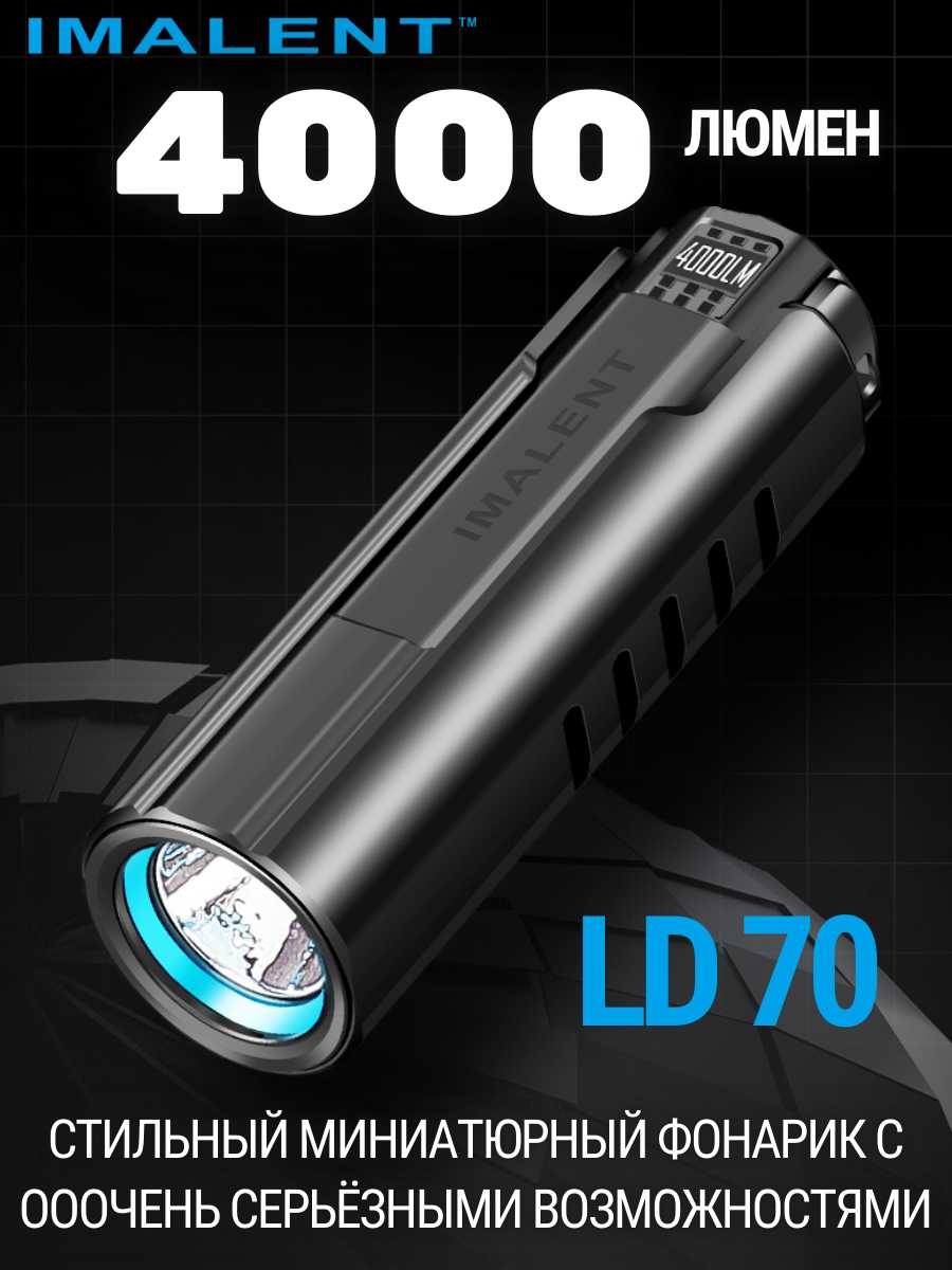 Светодиодный фонарик IMALENT LD70 (GOLDEN) фотография 11