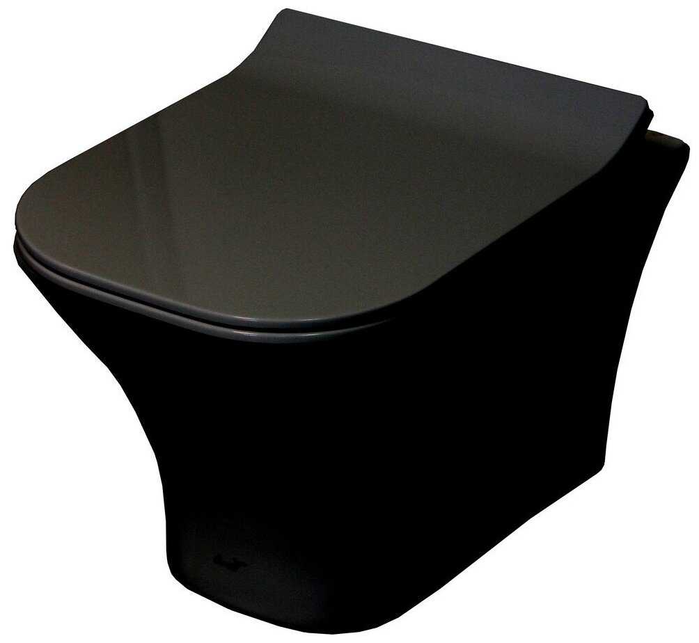 Подвесной безободковый унитаз Cerutti SPA Vettore aria Matt black
