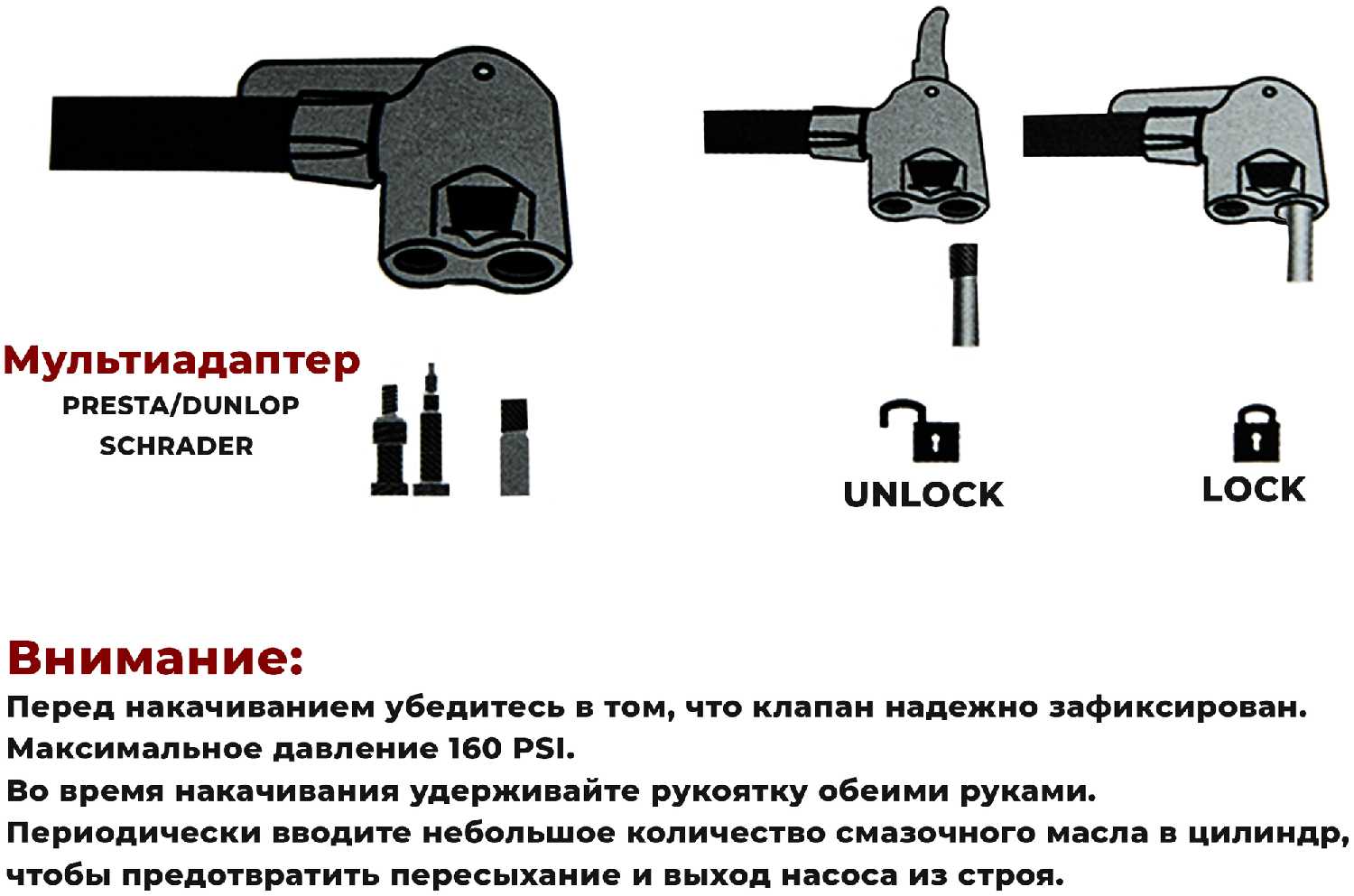 Велосипедный насос Автостор Насос ручной с пластиковой ручкой (HP01) фотография 5