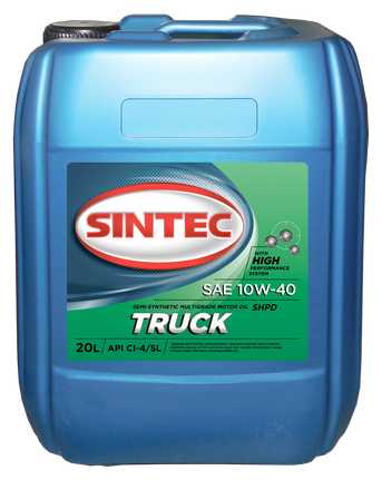 Полусинтетическое моторное масло SINTEC Truck 10W-40 API CI-4/SL