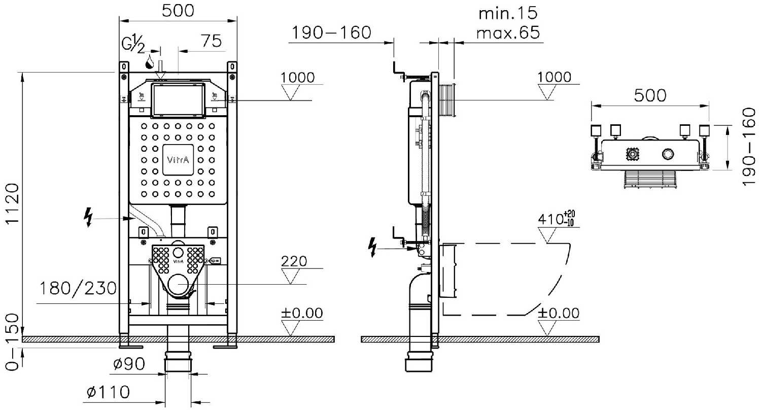 Комплект инсталляции VitrA Integra Round L-box (9004B003-7202) фотография 1
