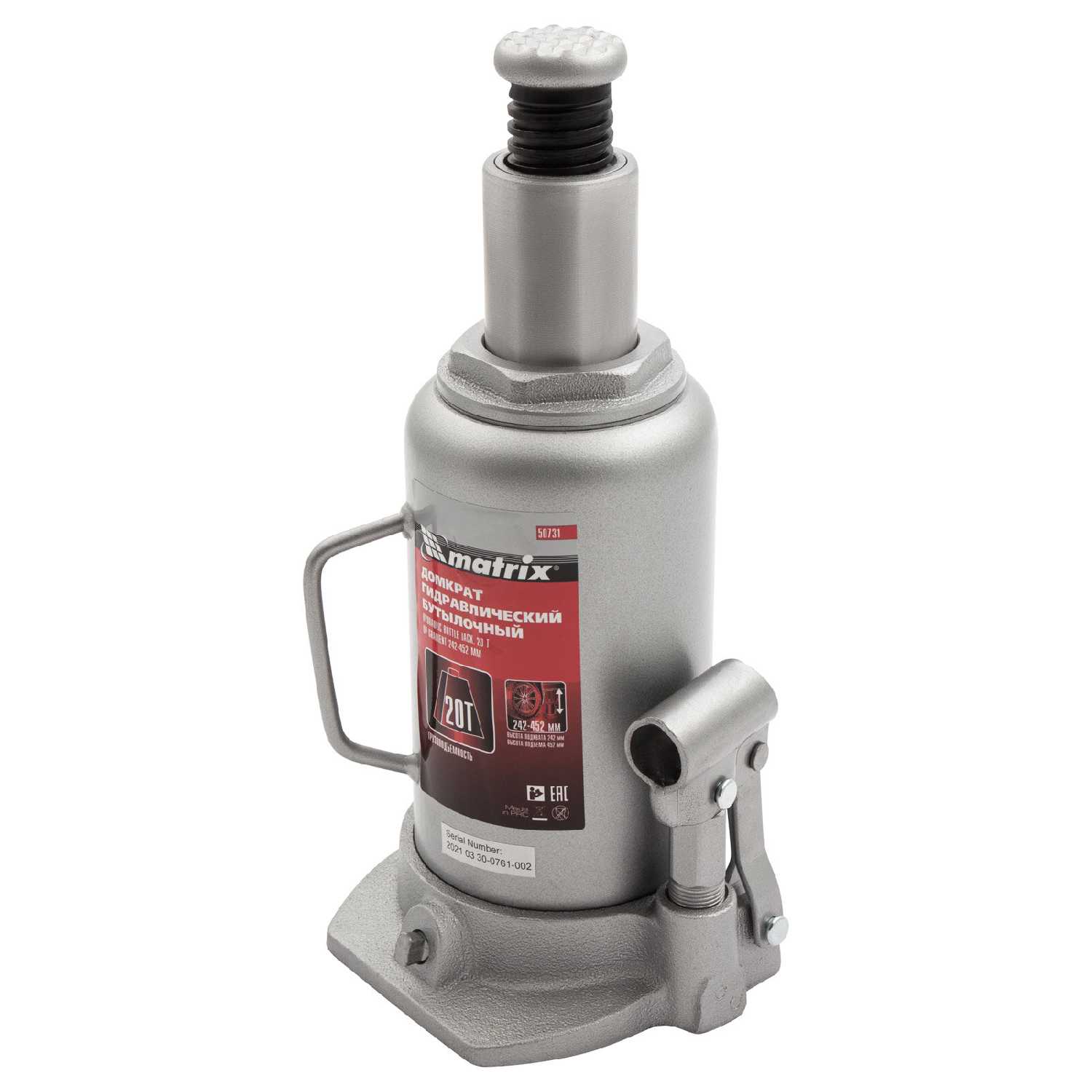 Домкрат бутылочный гидравлический Matrix Домкрат бутылочный гидравлический для мототехники (50731) фотография 10