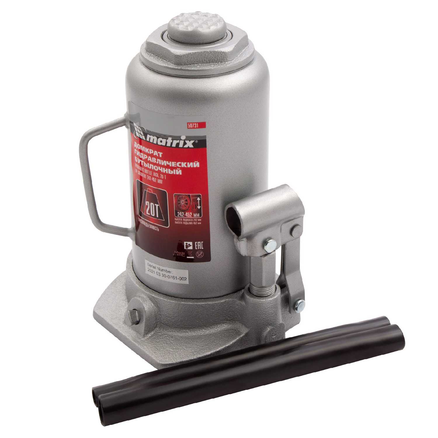 Домкрат бутылочный гидравлический Matrix Домкрат бутылочный гидравлический для мототехники (50731) фотография 9