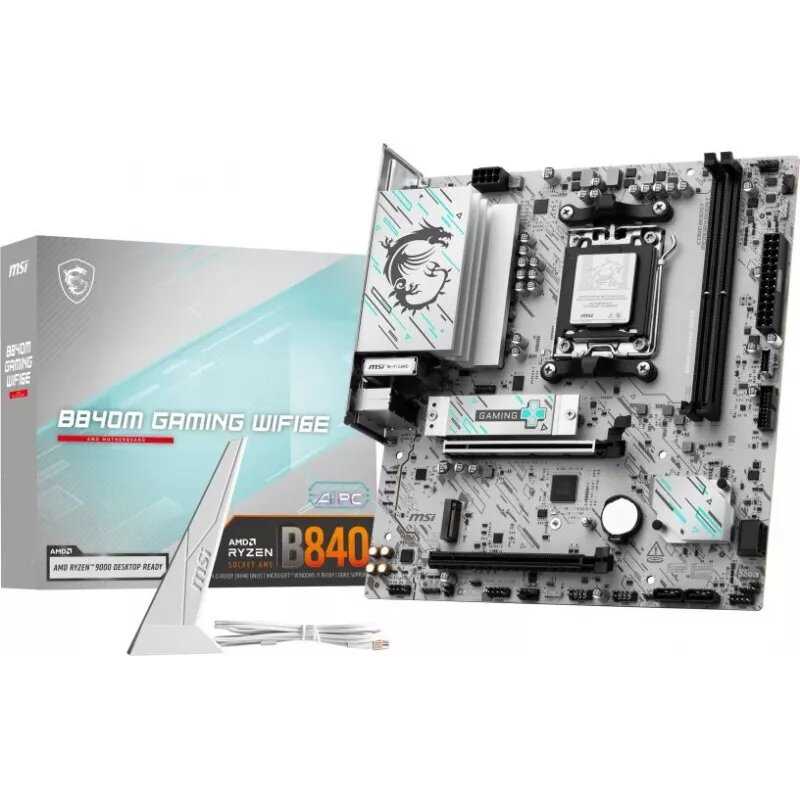Материнская плата MSI B840M GAMING WIFI6E SocketAM5 [2xDDR5, mATX, 2.5G, HDMI+DP]