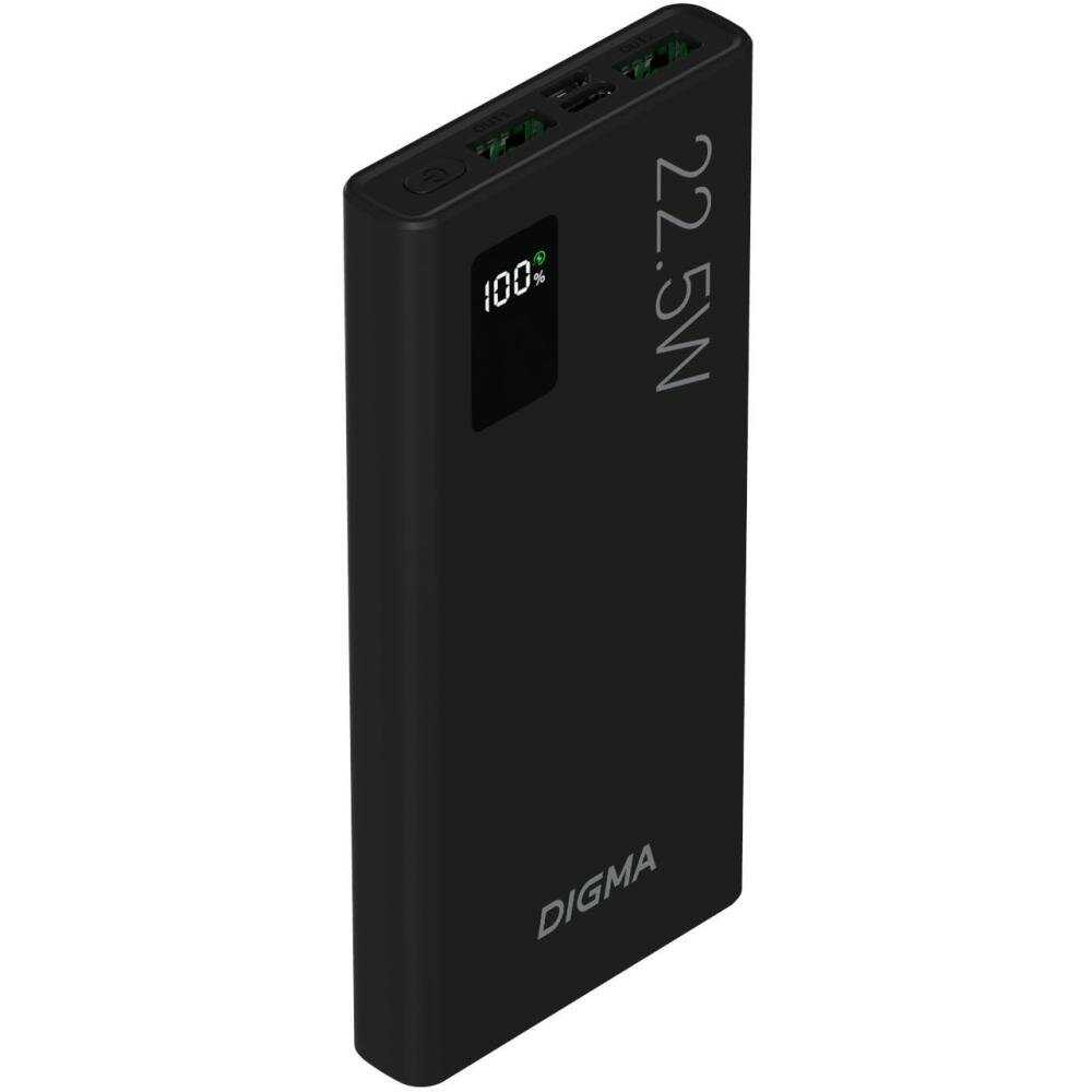Мобильный аккумулятор Digma DGPF10A 10000mAh QC3.0/PD3.0 22.5W 5A 2xUSB-A/USB-C (DGPF10A22PBK) фотография 14