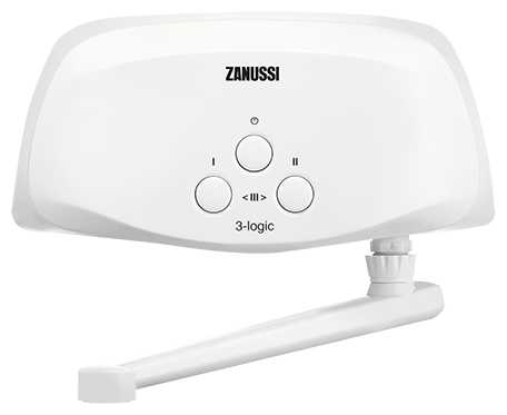 Проточный электрический водонагреватель Zanussi 3-logic 5,5 S, душ фотография 3