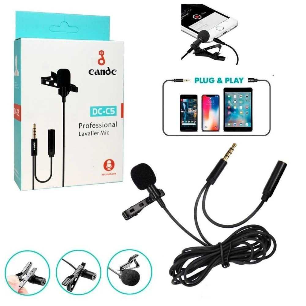 Микрофон CANDC DC-C5, Петличный, Jack 3.5mm + AUX фотография 5