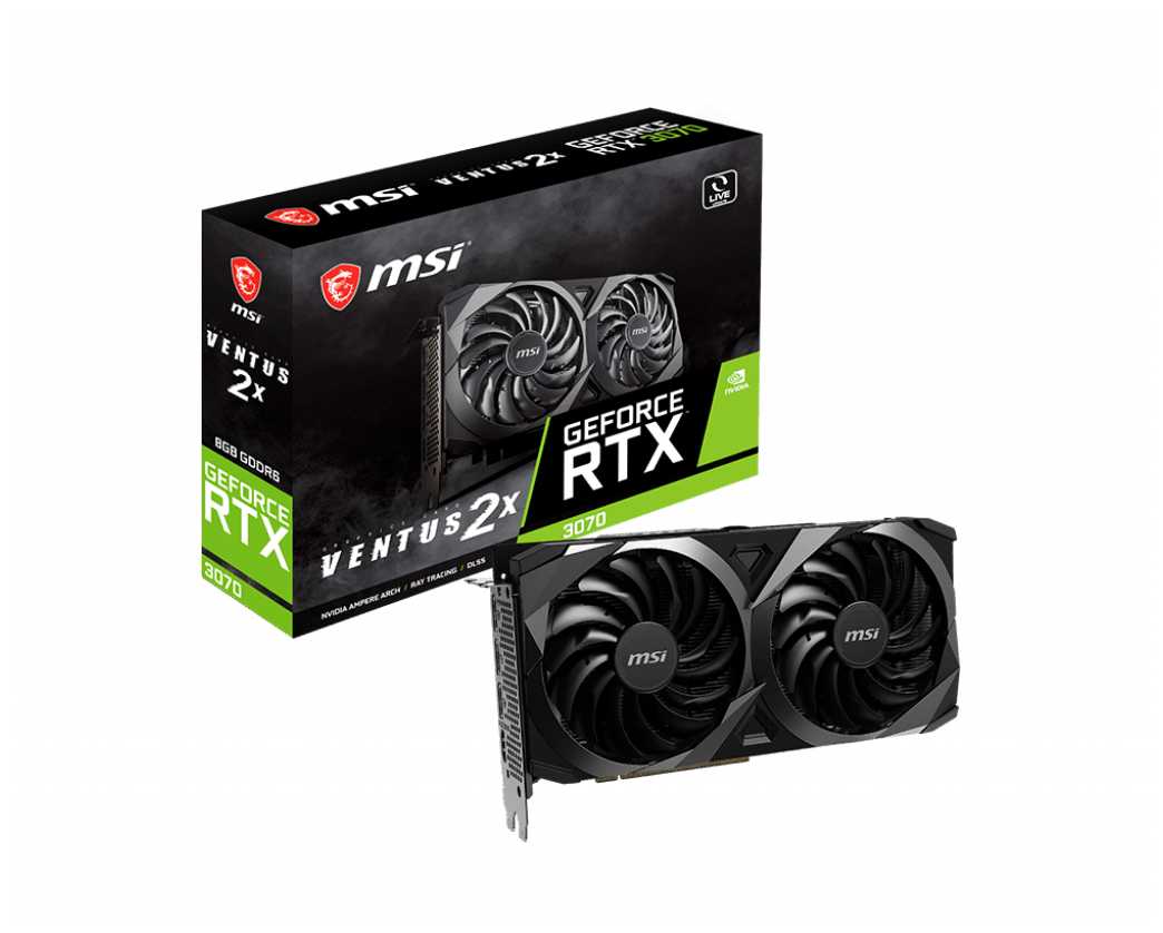 Видеокарта MSI GeForce RTX 3070 VENTUS 2X 8G OC LHR фотография 14