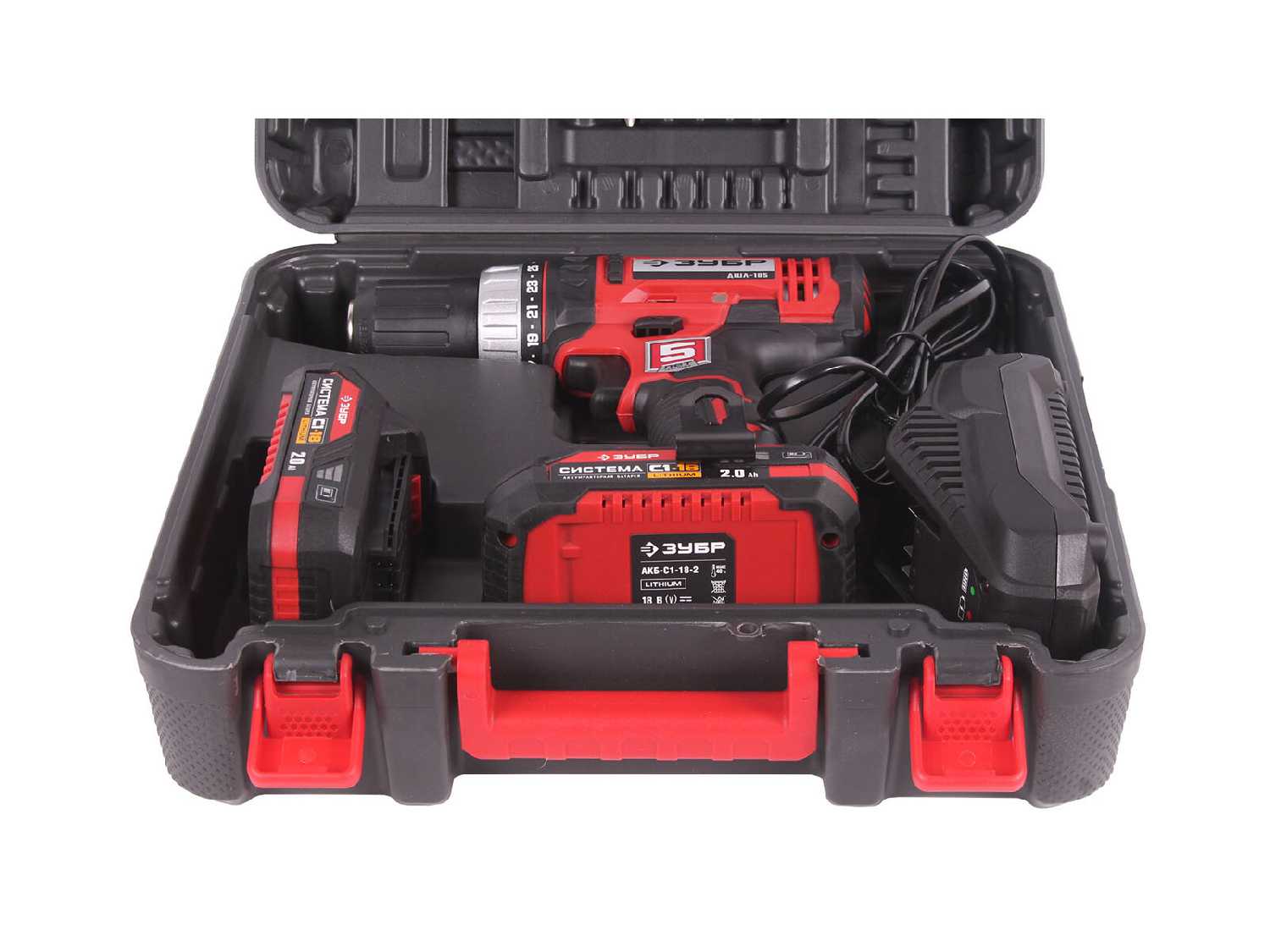 Аккумуляторная дрель-шуруповерт ЗУБР ДШЛ-185-22 фотография 9