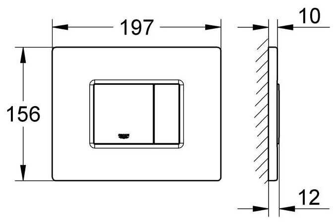 Кнопка смыва Grohe Skate Cosmopolitan 38776SD0 фотография 3