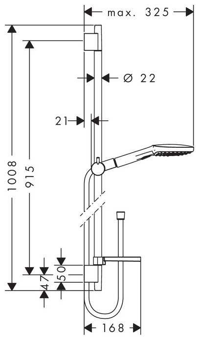 Душевой гарнитур hansgrohe Raindance Select E 120 Unica'S Puro 26621000, хром фотография 1