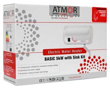 Проточный электрический водонагреватель Atmor Basic 5 KW TAP фотография 5