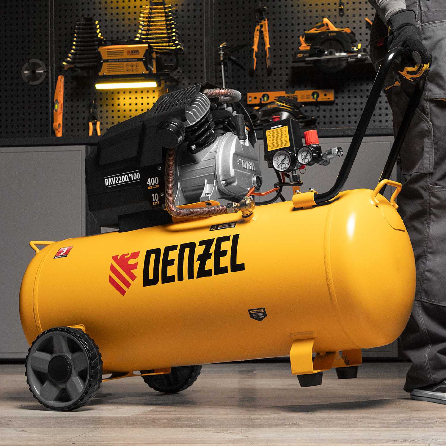 Компрессор Denzel DKV 2200/100 Х-PRO фотография 4