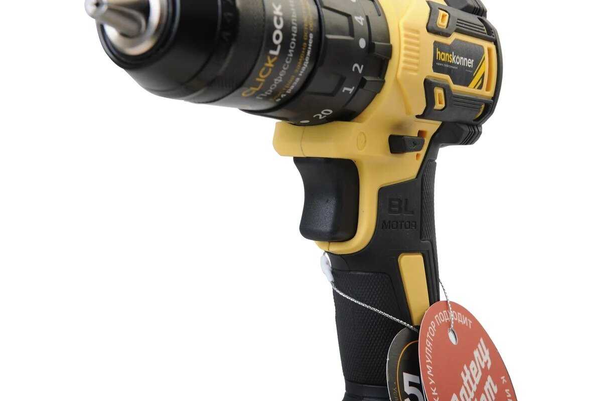 Аккумуляторная дрель-шуруповерт Hanskonner HCD1865BLC фотография 5
