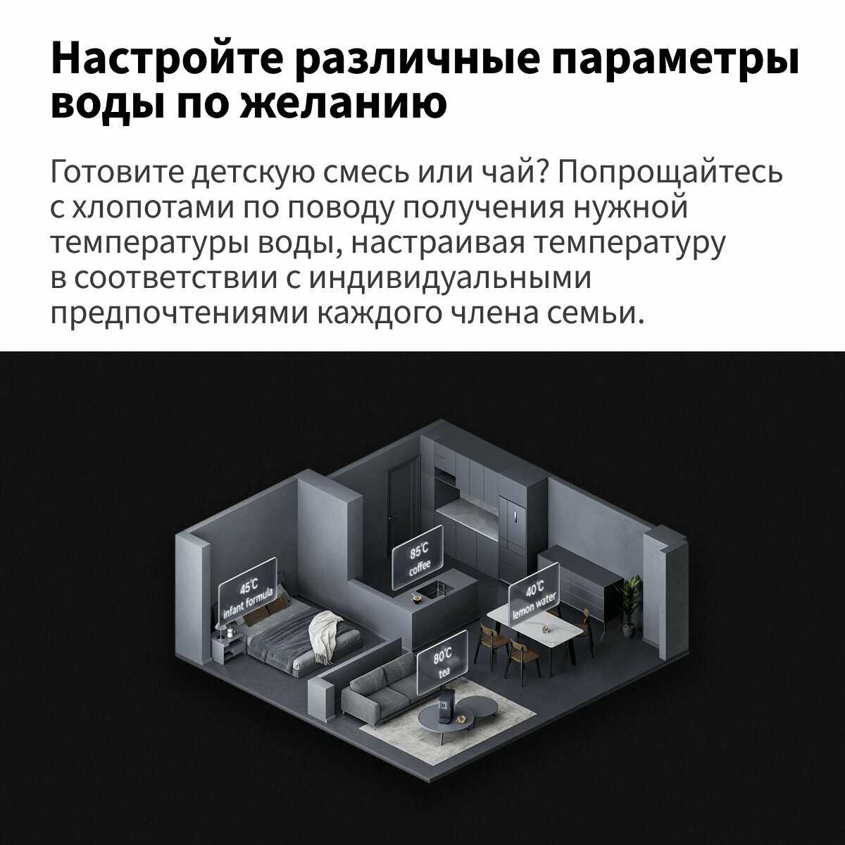 Пурифайер Xiaomi Smart Filtered Water Dispenser Pro EU, MRH142-1A (BHR8175EU), черный фотография 1