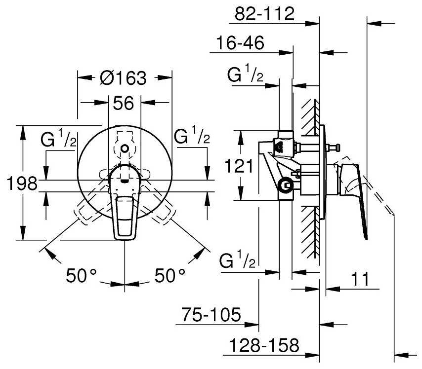 Душевая система встраиваемая со смесителем Grohe BauLoop New 2645829081N фотография 2