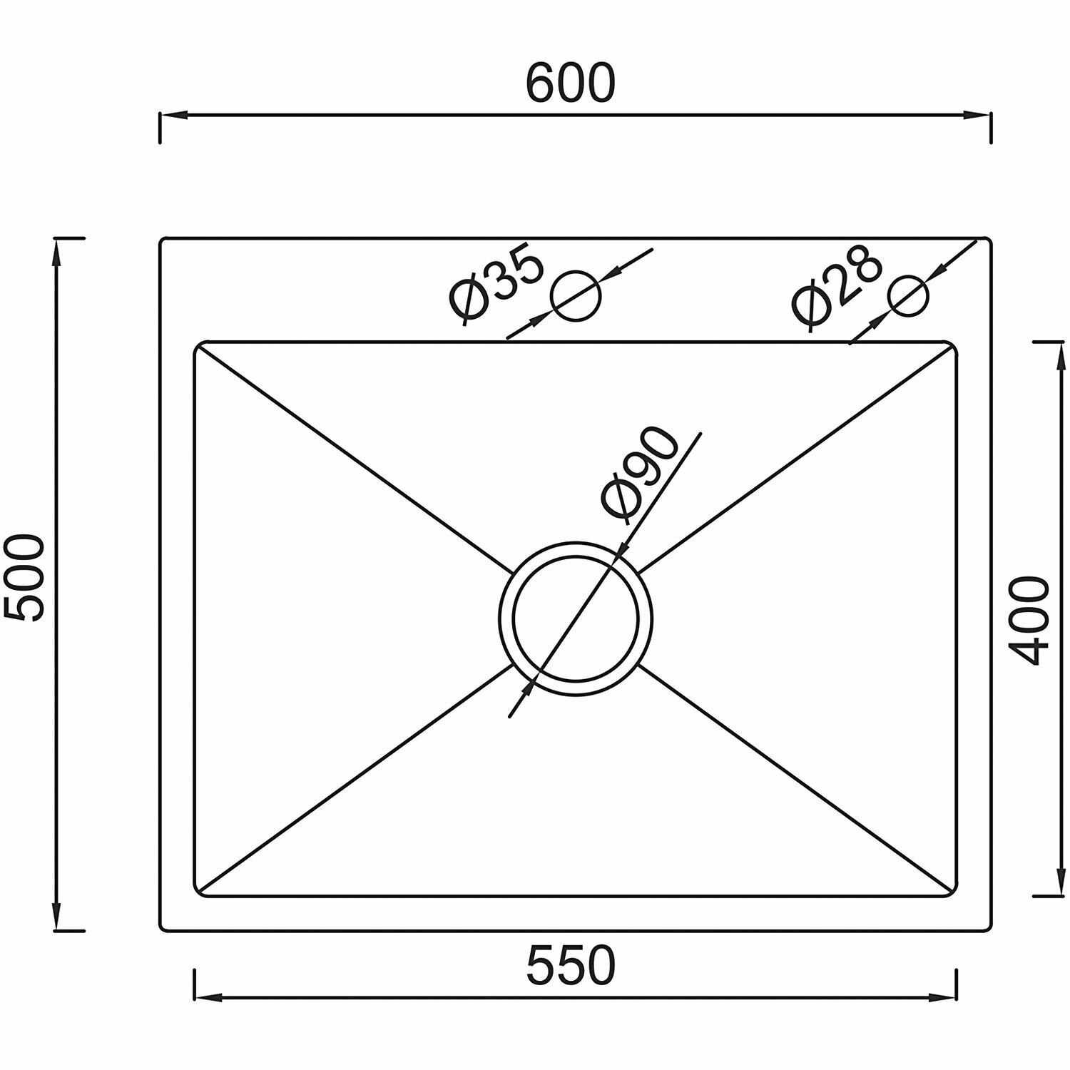Врезная мойка Gappo GS6050-6 фотография 15