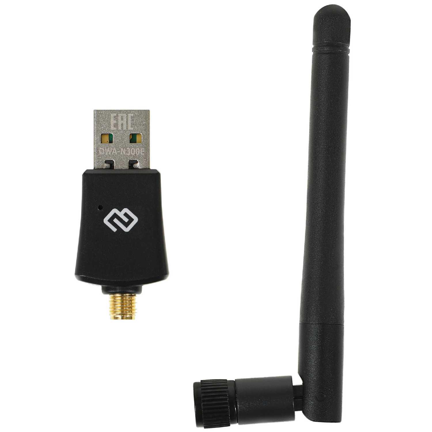 Сетевой адаптер Wi-Fi Digma DWA-N300E N300 USB 2.0 (ант. внеш. съем) 1ант. фотография 3