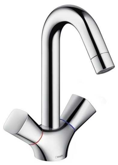 Смеситель для раковины (умывальника) hansgrohe Logis 71222000, вентильный