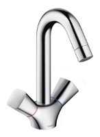 Смеситель для раковины (умывальника) hansgrohe Logis 71222000, вентильный фотография 1