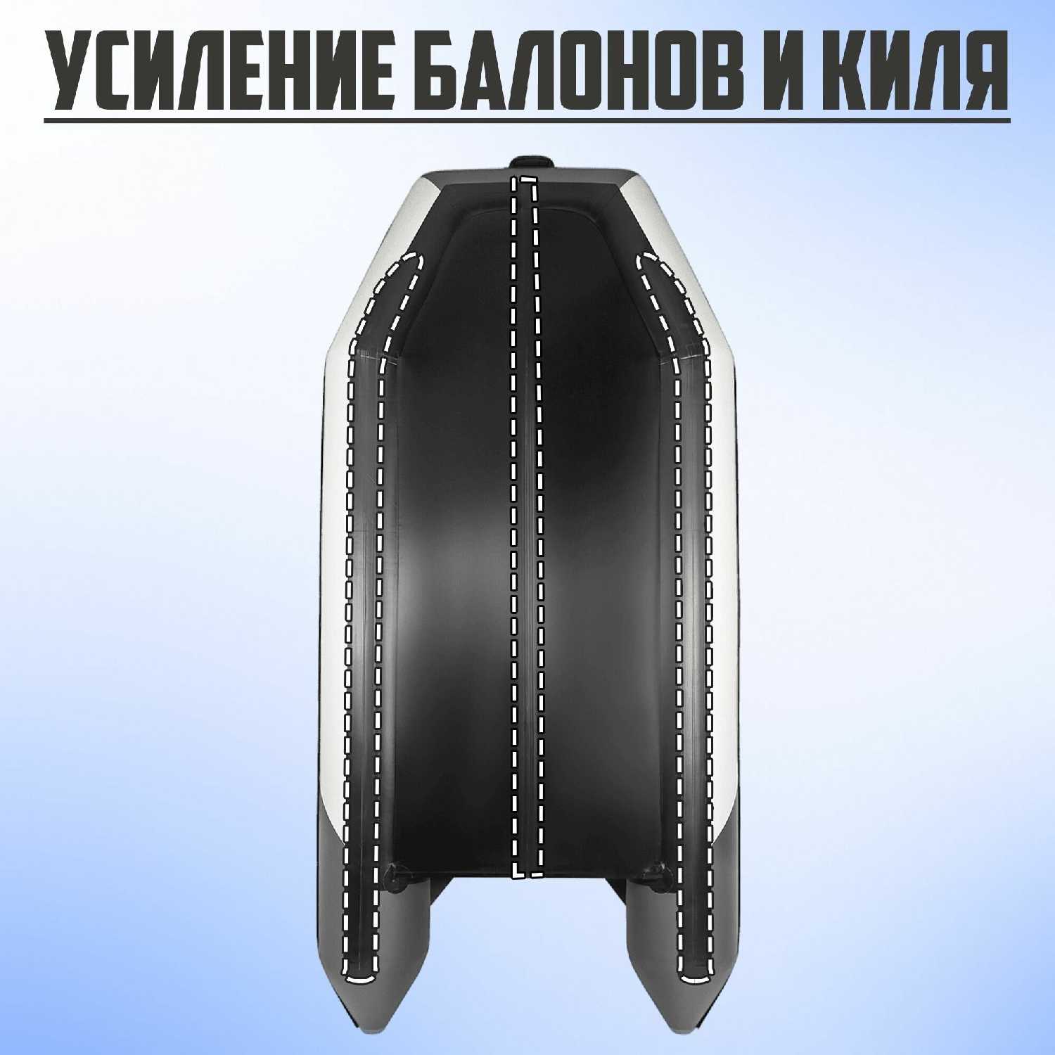 Лодка ПВХ Броня-320 СК слань+киль фотография 14