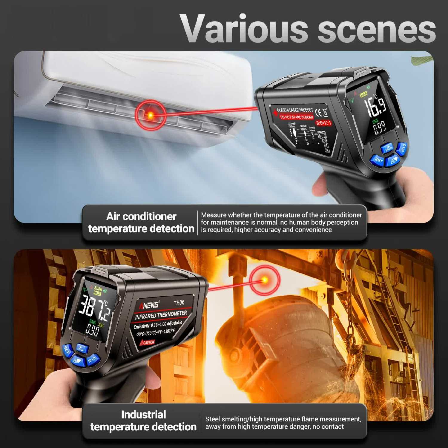 Инфракрасный пирометр Aneng TH06 фотография 15