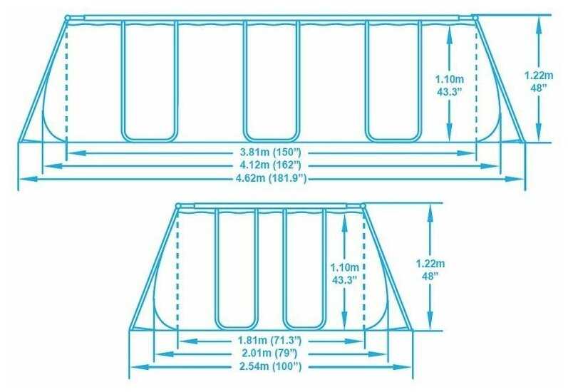 Бассейн Bestway Rectangular Power Steel Frame (56241/56456) фотография 17