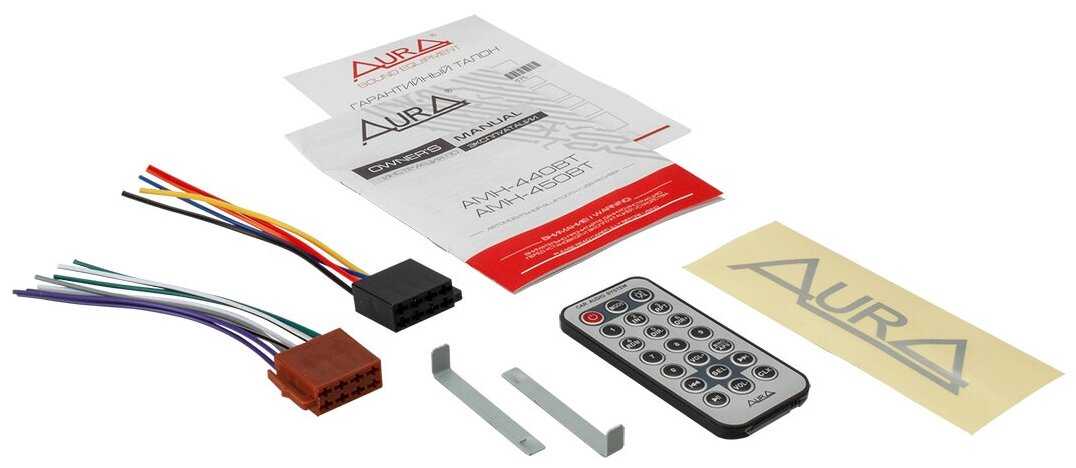 Автомагнитола изменяемая подсветка с поддержкой SD, AUX, USB, Bluetooth - Aura AMH-450BT 1din фотография 4