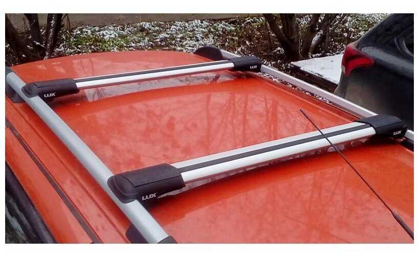 Багажник на крышу LUX Хантер крыловидные дуги L44-R, на Рено Сандеро Степвей 2014-2022, LH189 фотография 1
