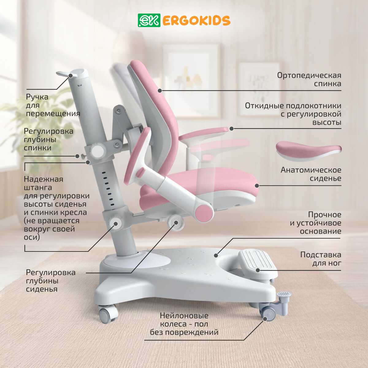 Детское компьютерное кресло Ergokids Clever Duo (Y-116) фотография 2