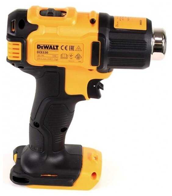 Строительный фен DeWALT DCE530N фотография 1