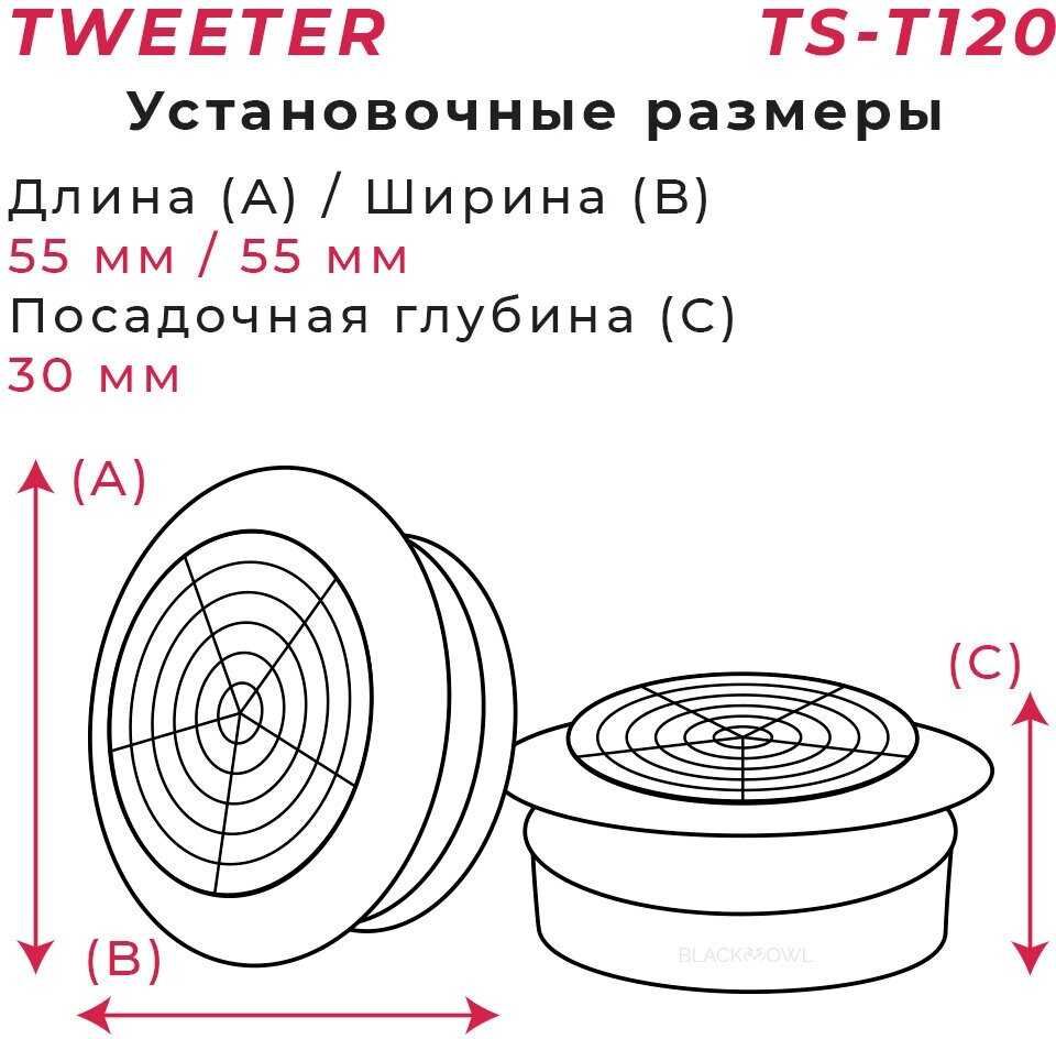 Твитеры автомобильные со встроенным фильтром Твитеры (Комплект из 2 штук) фотография 3
