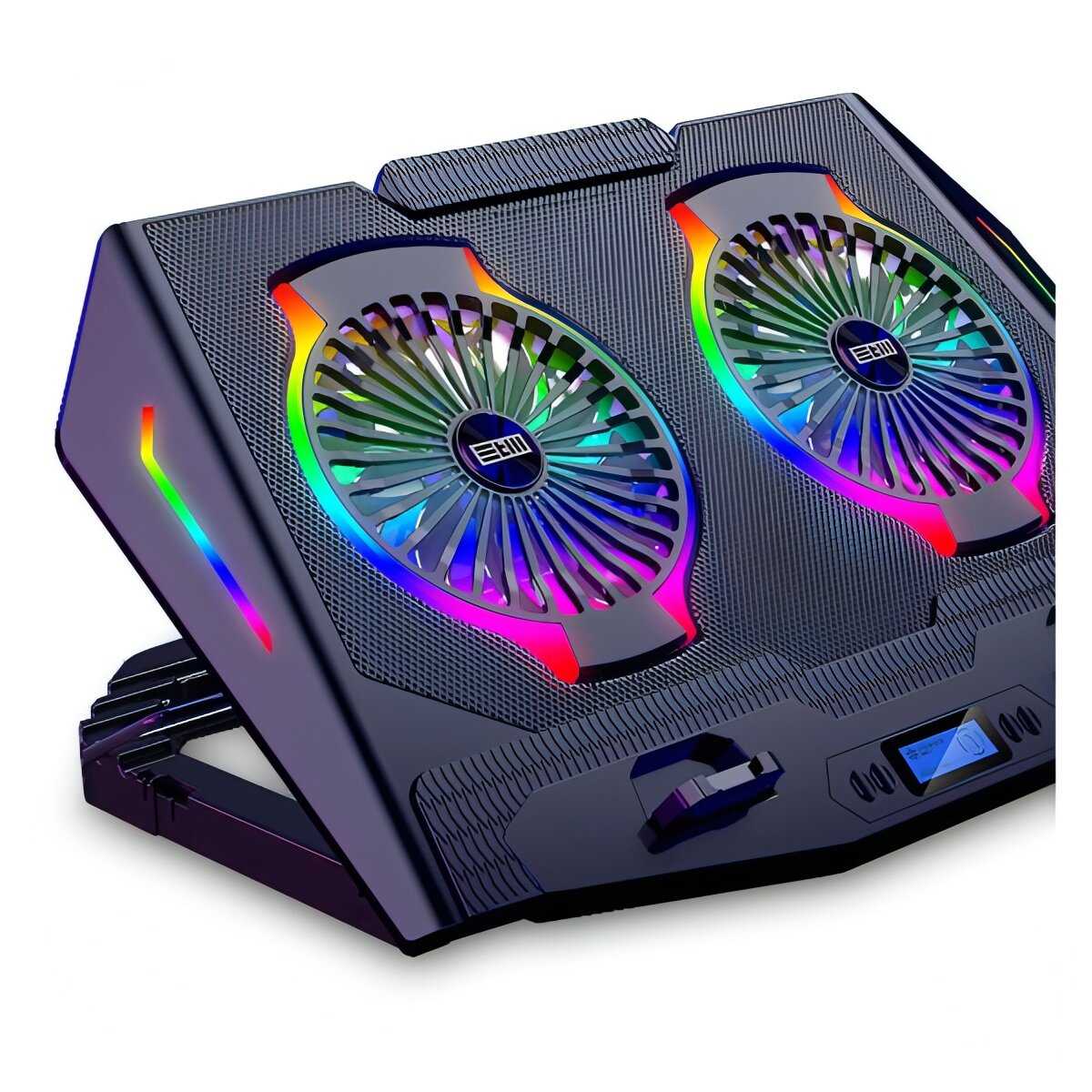 Охлаждающая подставка для ноутбуков Регулируемая [2 вентилятора, для экрана 13